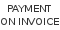 Payment on invoice